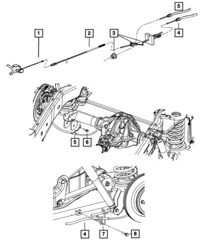 Genuine mopar parking brake cable 55398320ac