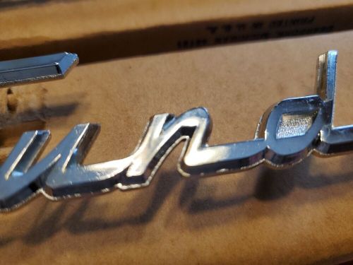 Nos ford 1955-56 thunderbird script emblem nameplate pair