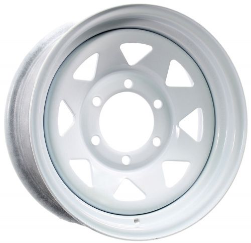 Ecustomrim trailer wheel rim 15x6 6-5.5 white spoke 2830 lb. 4.27 center bore