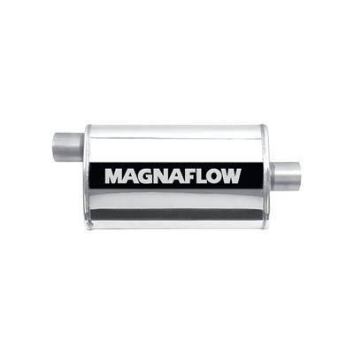 Two (2) magnaflow 14324 muffler 2" inlet/2" outlet stainless steel polished