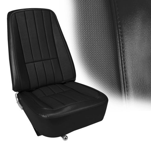 Seat covers for 1968 corvette c3 basketweave black leather oe style