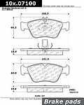 Centric parts 100.07100 front original equipment brake pads