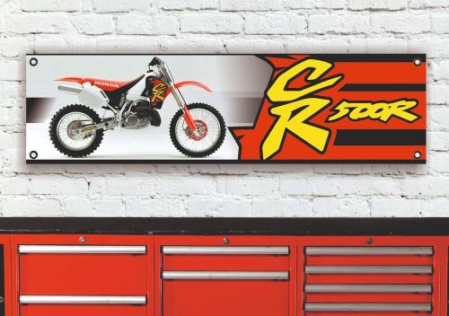 Br425b cr500r cr500 1996 inspired flexible workshop banner sign mens gift