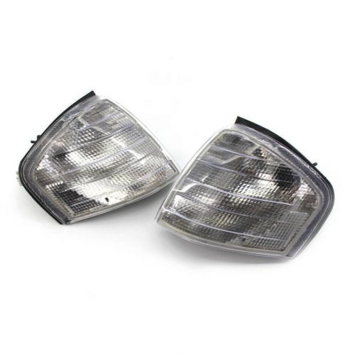 For benz c class w202 1994-2000 up new pair corner turn signal light lamp clear