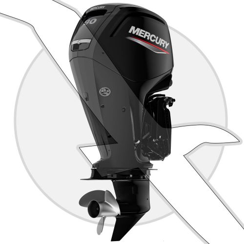 Mercury marine 90hp four stroke outboard engine elpt cpo