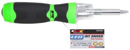 Performance tool high visibility led bit driver w9205