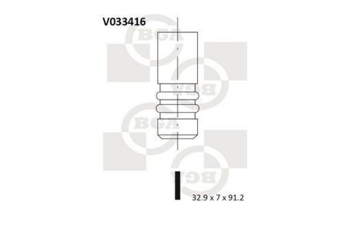 Bga v033416 exhaust valve 91.2mm length engine timing fits audi seat skoda vw