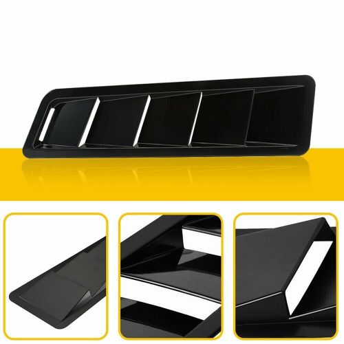 Car hood vent kit scoop cold air intake flow louvers bonnet cooling cover black