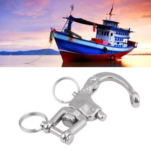 Stainless steel 2-3/4 inch jaw snap shackle for sailboat spinnaker halyard