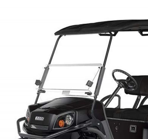 Ezgo express s6/l6 long top golf cart clear folding windshield - us made