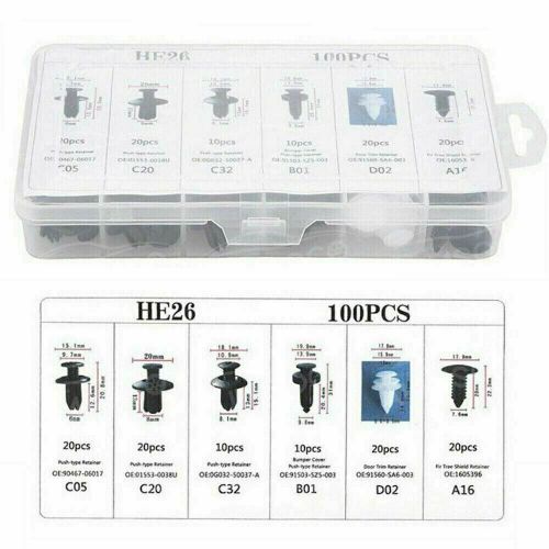 For kia hyundai set bumper fender liner push type retainer clips fastener 100pcs