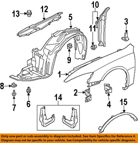 Honda oem 74206sdaa00 fender-upper trim