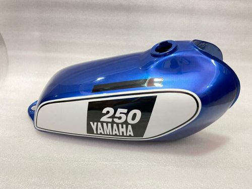 Fit for yamaha 250 dt / 400 dt enduro, blue painted steel tank 1975 to 1977