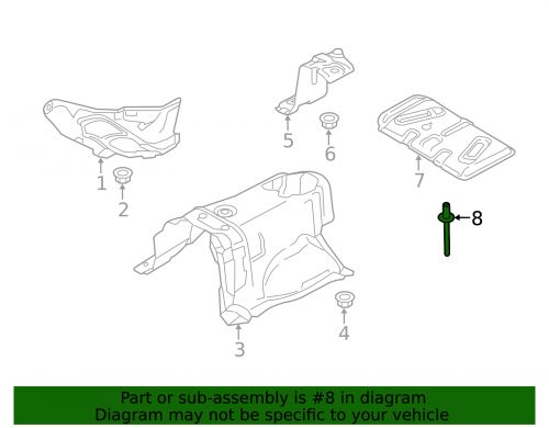 Genuine mazda tank shield rivet b25d-56-398