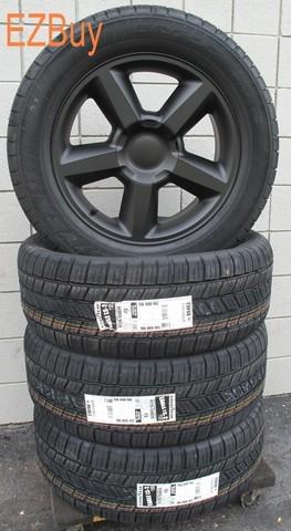 20" suburban tahoe factory style black wheels goodyear tires 5308 new set of 4