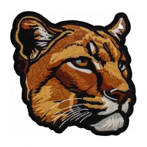 Small wild mountain lion embroidered patch free shipping inside usa