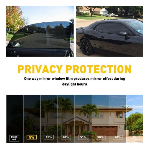 300cm uncut roll window tint film vlt 5% 20&#034; x feet 10ft car home office glass