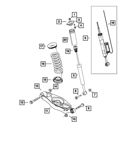 Genuine mopar hex flange head lock bolt 6503993