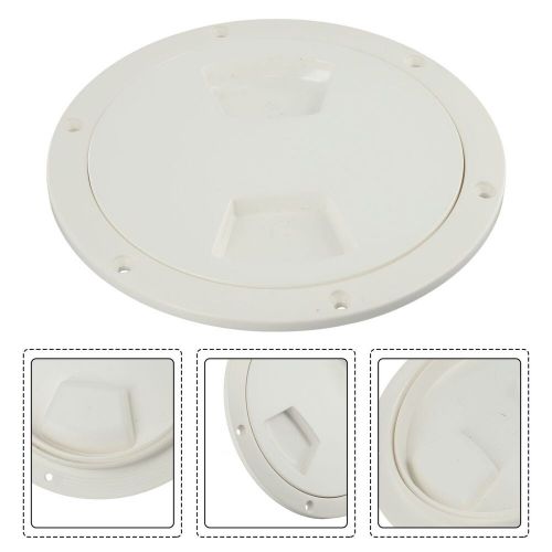 New 5 white inspection plate boat deck screw out hatch access cover rv abs kit