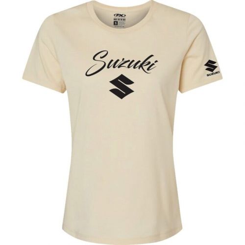 Factory effex 27-87444 suzuki script womens t-shirts lg white