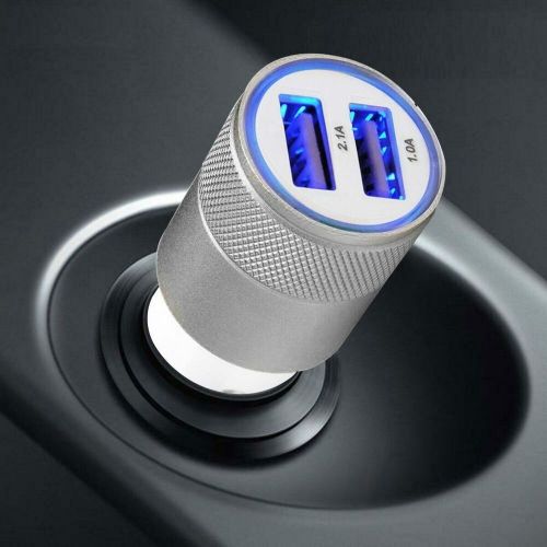 Dual usb car charger with smart temperature reduction for extended lifespan