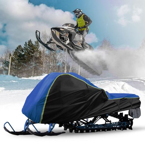 Xl snowmobile cover polyester sled ski cover 130&#034; for polaris 650 800 850 blue