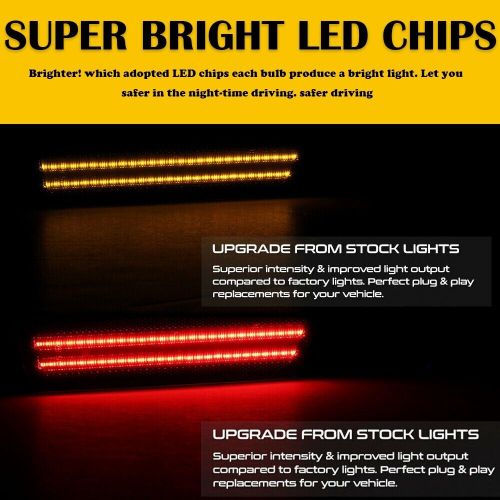 4 led side marker light red amber for 2008-2014 dodge challenger car accessories