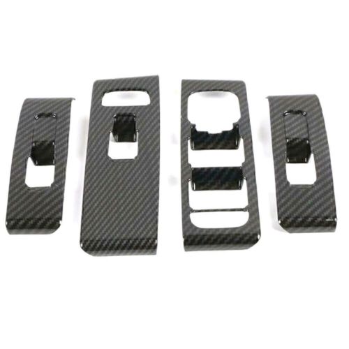 4pcs carbon fiber window switch lock cover trim for volvo xc40 2018 2019 2020