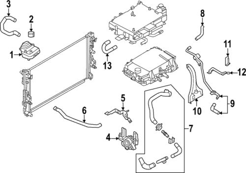 Genuine nissan reservoir hose 21742-5mp0a