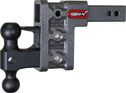 Gen-y mega duty 2&#034; shank 5&#034; drop 2k tw 16k hitch w/dual-ball/pintle lock