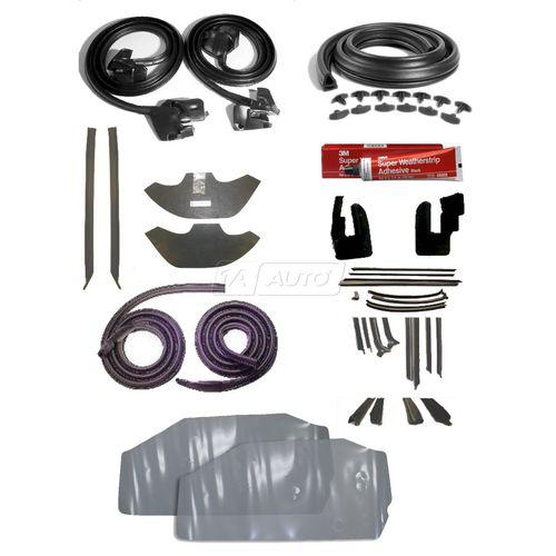 70-72 chevelle malibu 2 door hardtop complete weatherstrip weather seal kit new