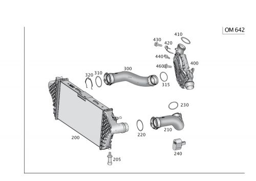 Genuine mercedes-benz charge air hose 166-528-00-82-28