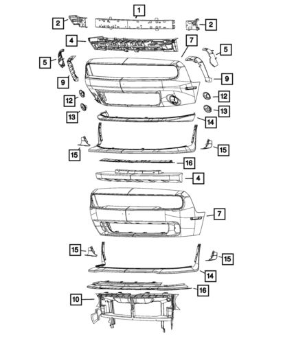 Genuine mopar front air dam 68258745ab