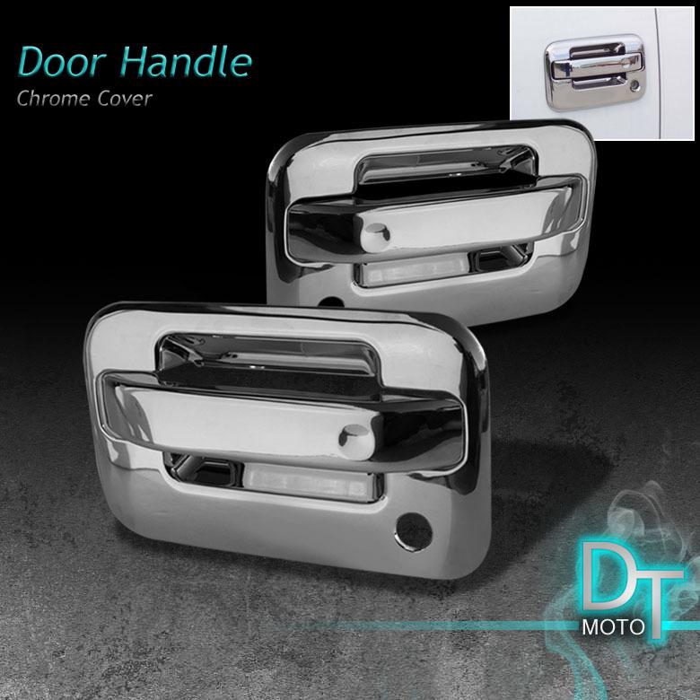 04-13 f150 2dr chrome door handle cover w/passenger key hole w/o key pad hole