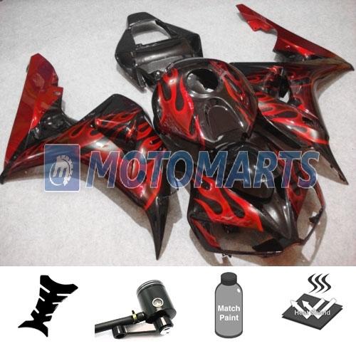 Bundle inj fairing body with brake fluid reservoir for honda cbr1000rr 06 07 eai