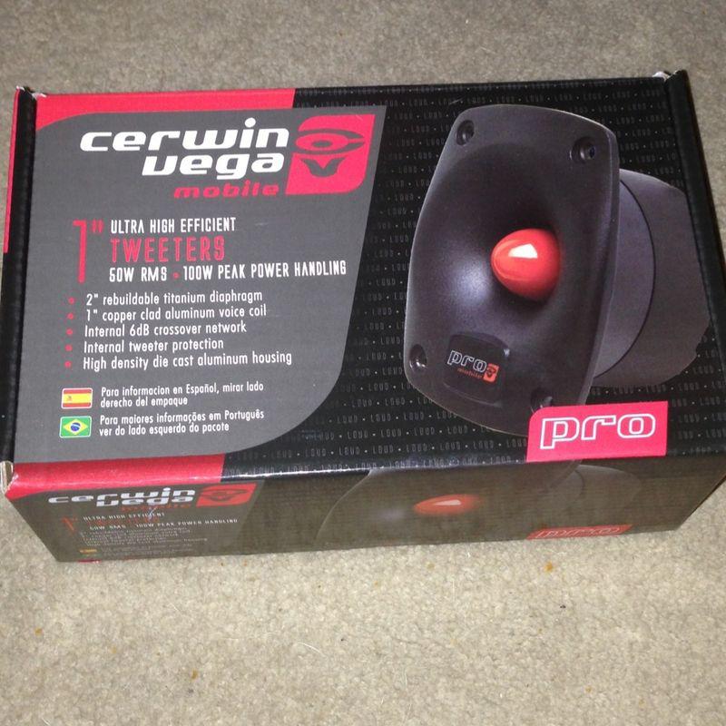 Cerwin-vega cvmp1.0 1" pro series car tweeters ultra high efficient 100w peak