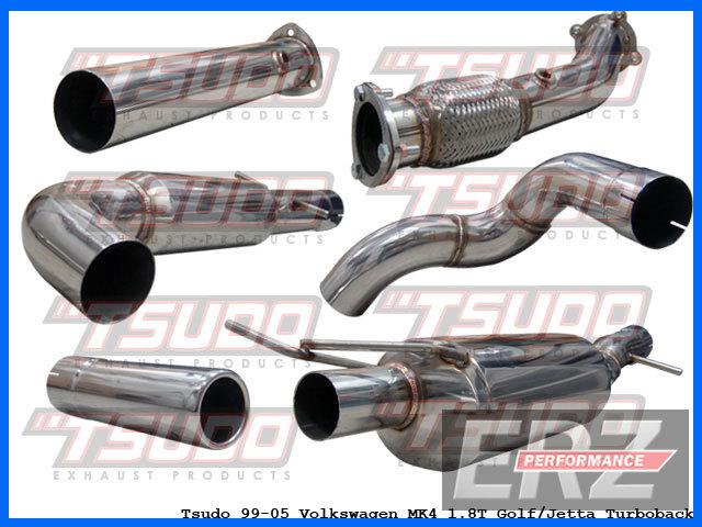 Tsudo 1999-2005 vw mk4 jetta golf gti 1.8t 3" catback & downpipe