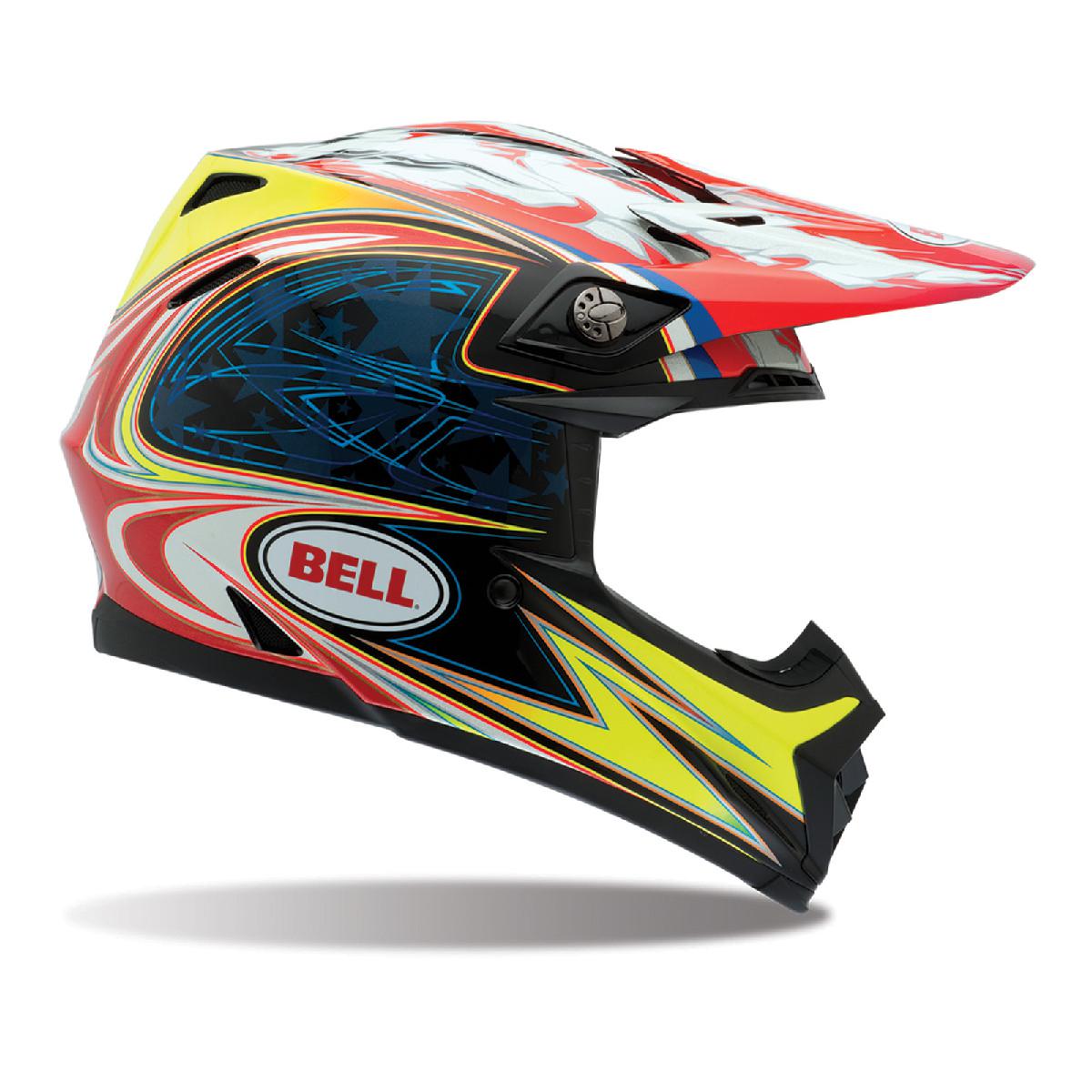 Bell moto-9 carbon airtrix laguna red xs-2xl dirt bike moto x helmet new