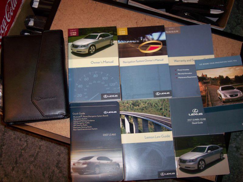 2007 lexus ls 460l & ls 460 owners manual with navigation guide and case--b0178