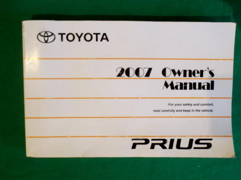 2007 07  toyota prius owners manual  j9