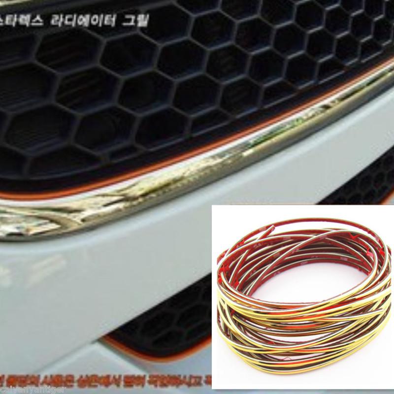 Japanese car grille interior exterior mouldings trim outlet strip golden line 5m