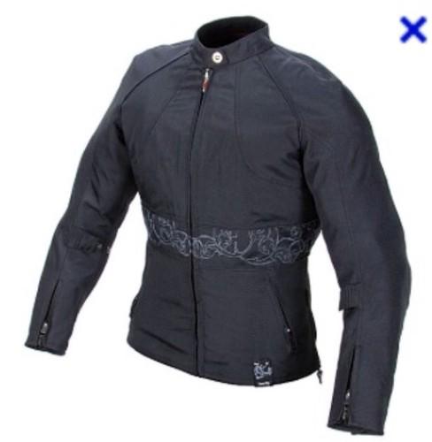 Power trip womens jet black ii textile motorcycle jacket black extra small xs