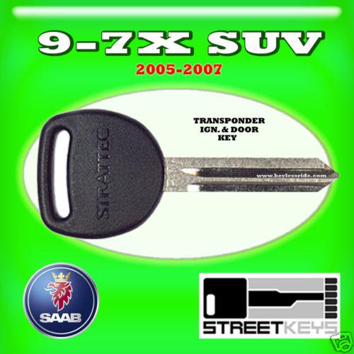 05 06 07 saab 9-7x suv transponder chip ignition key