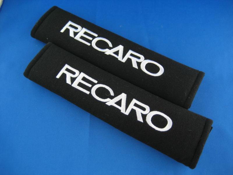 2pcs recaro embroidered seat belt shoulder cover pads 