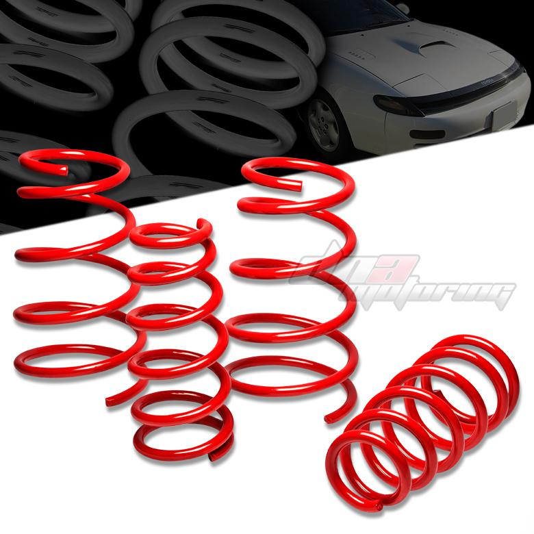 90-99 toyota celica 2" drop suspension red racing lowering spring 285f/235r lb