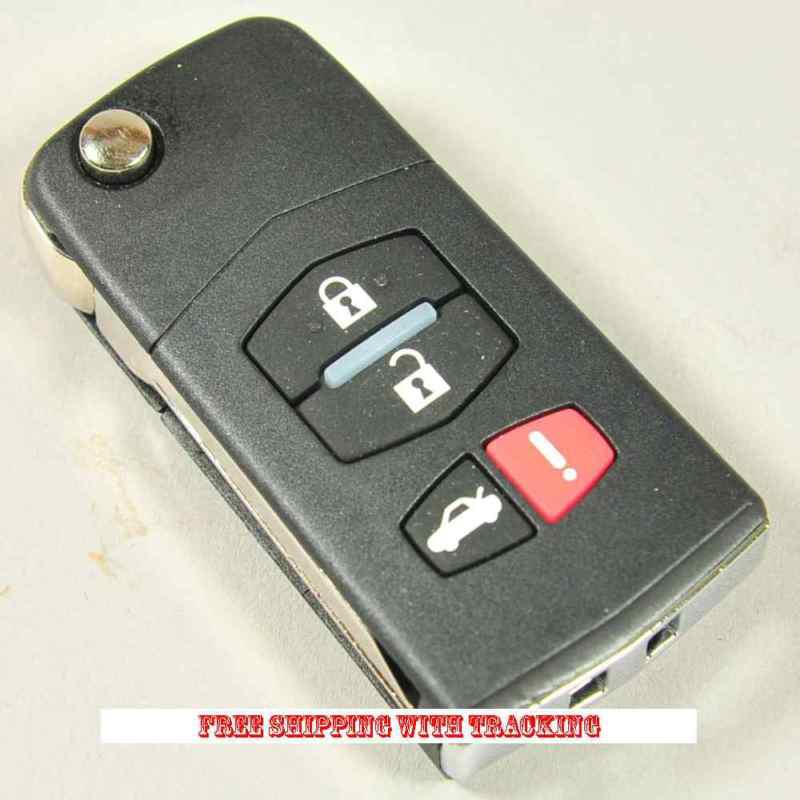 New complete remote with chip ford mercury keyless entry flip key ff