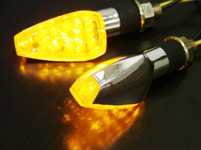 Chrome arrow rear turn signals led for honda suzuki v-star vulcan cruiser custom