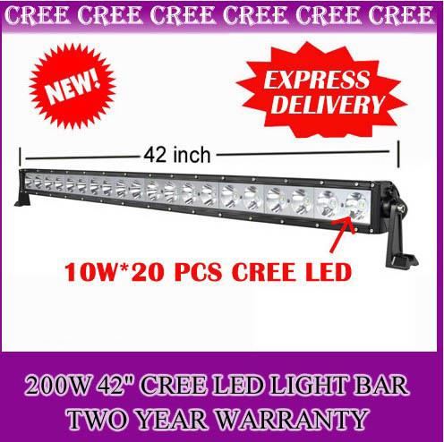 200w 42inch cree combo led light bar lightbar 12/24v jeep\suv\ atv free shipping