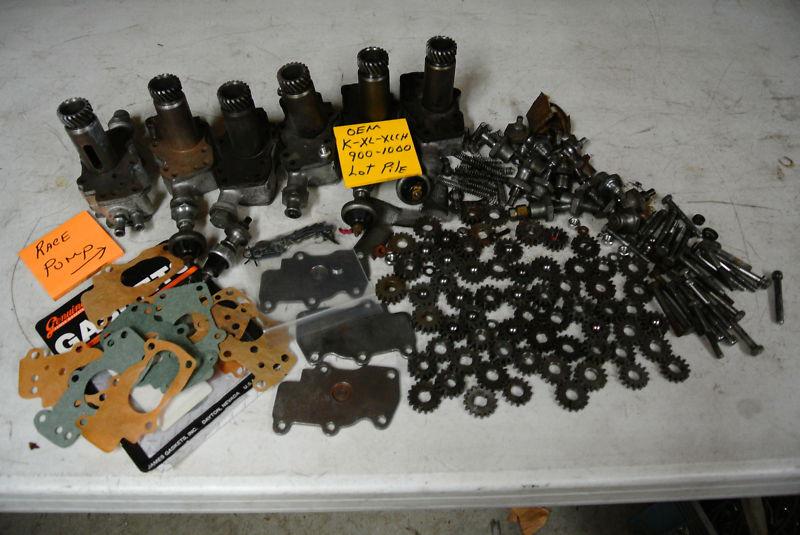 Harley ironhead sportster xl xlh xlch oil pump lot pile of 6 plus extra parts