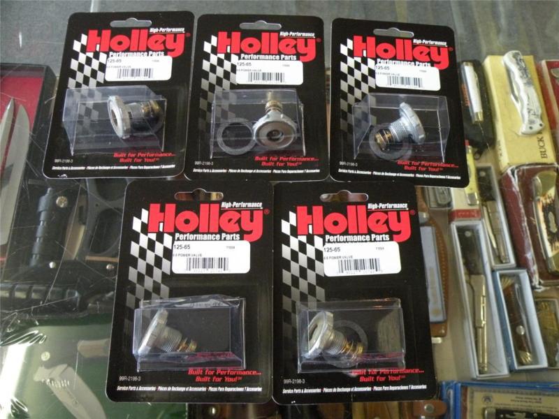 Lot of 5 holley 125-65 carburetor single stage 6.5 power valves brand new